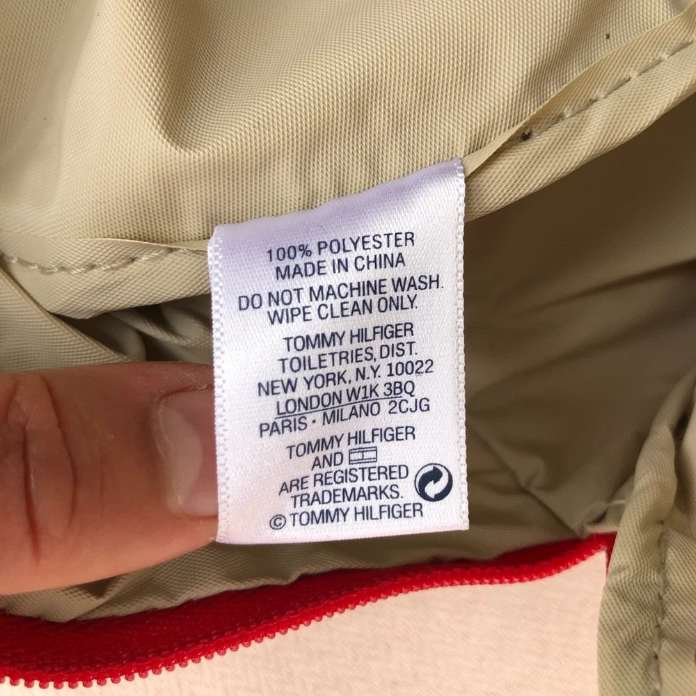 Tommy Hilfiger Red Tan Medium Size Snap/ Zipper Closure Women’s Backpack
